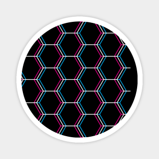 Trippy Honeycomb Pattern Magnet